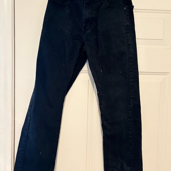 Women's Levi 513 Black Straight Leg jeans Sz 30x30  no stretch preloved #152. - Picture 1 of 2
